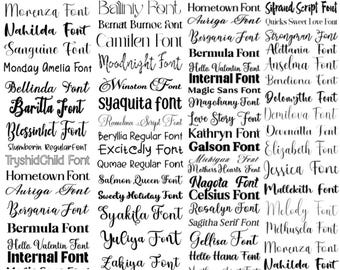 2500 Mega Fonts Bundle: Handwritten Script, Calligraphy, & Modern Fonts (OTF, TTF)