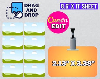 Personalisierbare ID Vorlage: Personalisiertes Abzeichen (Digitaler Download)