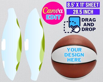 Basketball Panel Template: Canva Editable, Custom Sublimation (Digital Download)