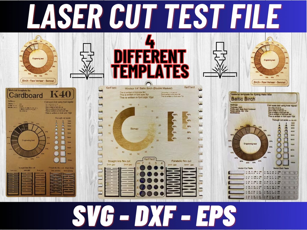 Laser Cut Engrave Test File, Laser Cut Test File Svg, Laser Cut File