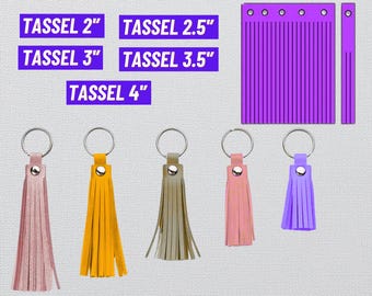 Tassel Keychain Template: Leather Key Cover (Digital Download)