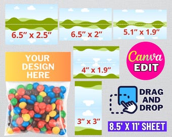 Treat Bag Topper Template (svg, png, eps, dxf) (Digital Download)