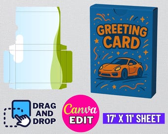 Greeting Card Box Template, Cut Files (Digital Download)