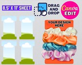 Scrunchie Display Card Template: Canva Editable (Digital Download)