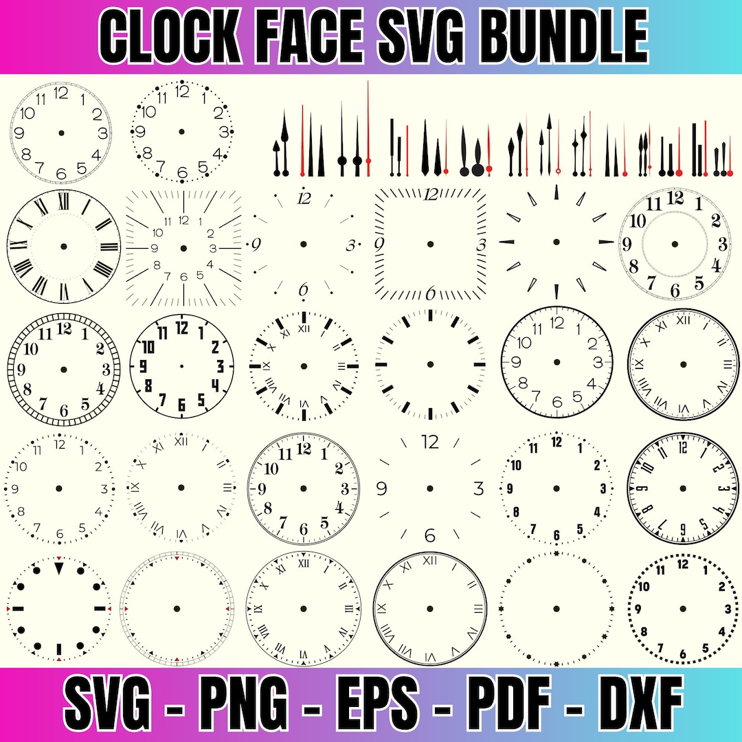 Clock Face SVG Bundle: Modern & Old Designs (digital Download) - Etsy