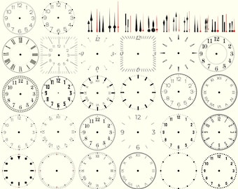 Clock Face SVG Bundle: Modern & Old Designs (Digital Download)