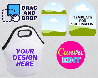 Lunch Bag Sublimation Template (Digital Download)