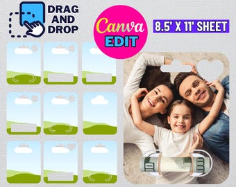 Money Holder Card Template, Canva Editable (Digital Download)