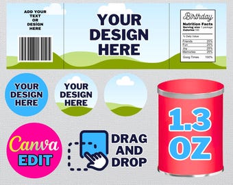 Pringles 1.3 oz Label Template: Snack Stack (Digital Download)