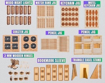 Laser Cut Jig Bundle: Pencil, Watch Band, Coaster Jigs (Digital Download)