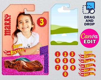Toy Car Packaging Template, Party Favor Box (Digital Download - svg, png, eps, dxf files)