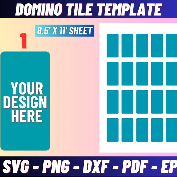 Domino Tile Template Svg, Round Corner Domino Tile Template, Blank Domino Tile Template, cricut
