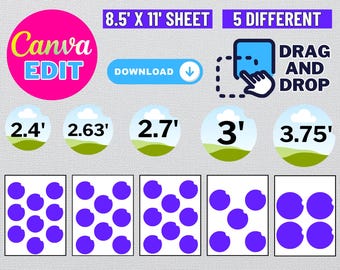 Car Cup Coaster Template Bundle, Canva Template (Digital Download)