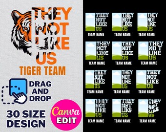 They Not Like Us Canva-sjabloon: ontwerp slepen en neerzetten (digitale download)