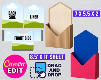 Flower Envelope Box Template: DIY Packaging (Digital Download)