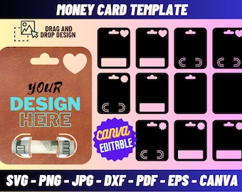 Money Card Template Svg, Money Card Svg, Money Holder Svg, Money Card Holder Svg, Birthday Money Card Svg, Gift Card Holder Svg