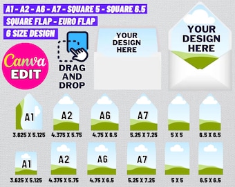 Custom Envelope Liner Template: Euro Flap, DIY Insert (Digital Download)