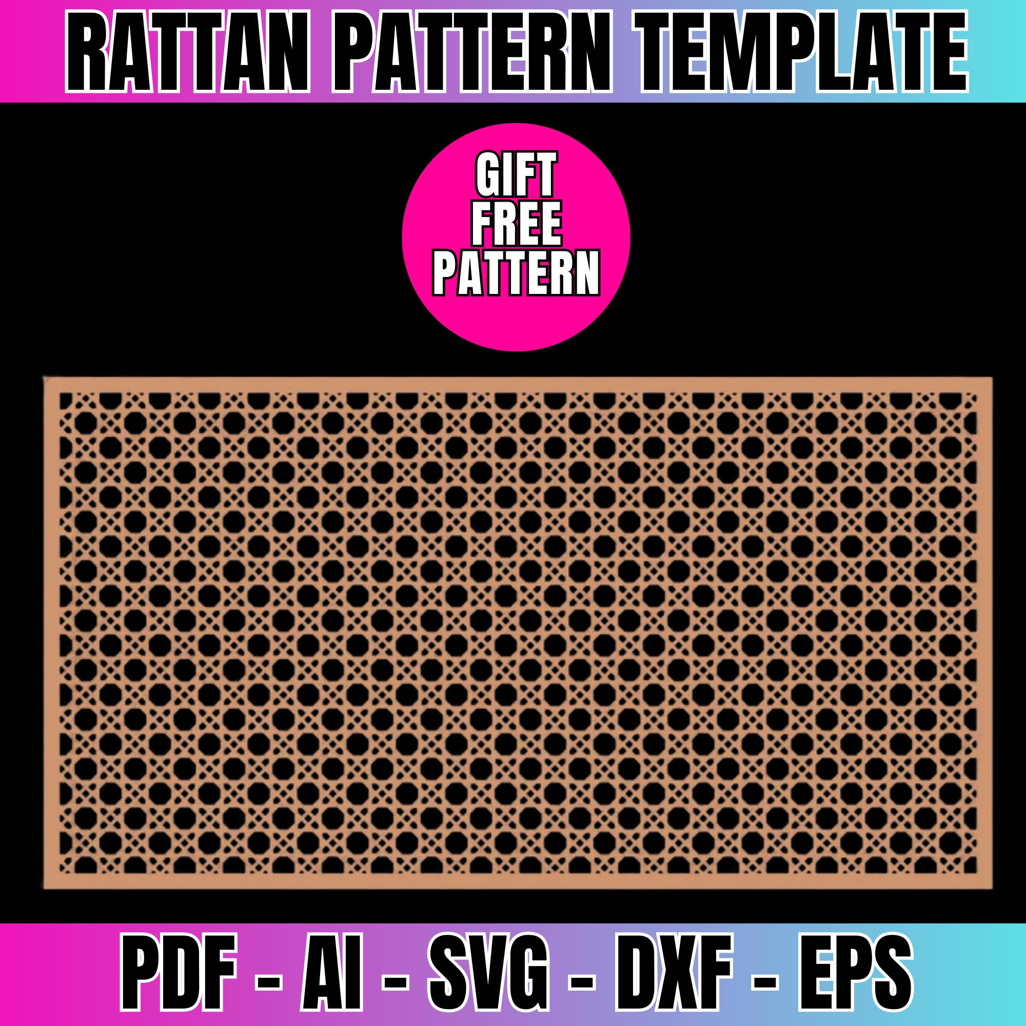 Rattan Cane Weave Seamless Patterns, Laser Cut SVG (digital Download ...