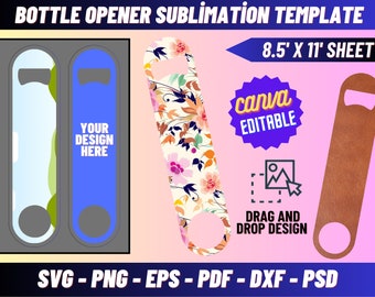 Bottle Opener Template svg, Sublimation Template, Sublimation template, beer bottle opener template, Bottle Opener Svg