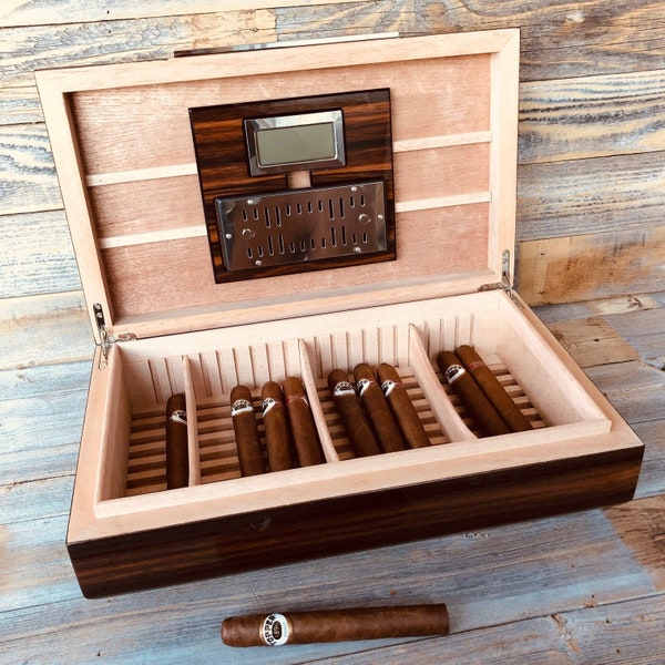 Ultimativer Humidor: Stilvoller Humidor, Zigarrenlager, Zigarrenkiste, Zigarrenliebhabergeschenk, Mannhöhlen-Humidor, Zigarrenzubehör