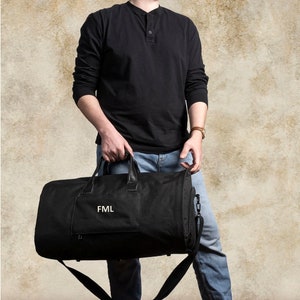Personalized Garment Bag, Custom suit bag, Hanging travel bag, Gift for men, embroidered luggage, travel garment bag, Carry on luggage