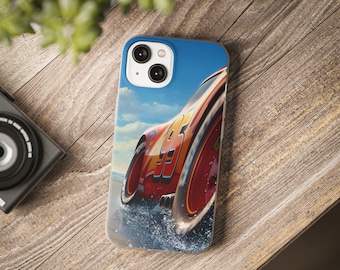 Lightning McQueen Custom CARS Movie Phone Case iPhone Fit for 14 Pro Max, iPhone 14 Pro, iPhone 13, iPhone 12 Pro, iPhone 11, Galaxy S23+