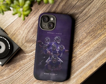 Lamar Jackson NFL Ravens Custom Football Phone Case iPhone Fit for iPhone 16, 16 Pro Max, iPhone 15, iPhone 14, iPhone 13 Pro, Galaxy S23+