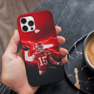 Patrick Mahomes Custom Football Phone Case Fit for iPhone 14 Pro Max, iPhone 14 Pro, iPhone 13, iPhone 12 Pro, iPhone 11, Galaxy S23 Ultra