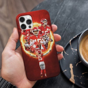 Patrick Mahomes Custom Football Phone Case iPhone Fit for 14 Pro Max, iPhone 14 Pro, iPhone 13, iPhone 12 Pro, iPhone 11, Galaxy S23 Ultra