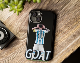 Lionel Messi Custom Soccer/Football Phone Case Fit for iPhone 16, 16 Pro Max, iPhone 15 Pro, iPhone 14, iPhone 13 Pro, iPhone 12, Galaxy S23