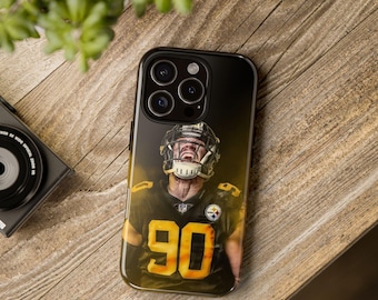 TJ Watt Steelers NFL Custom Football Phone Case iPhone Fit for iPhone 16, 16 Pro, iPhone 16 Pro Max, iPhone 15, iPhone 13, Iphone 12