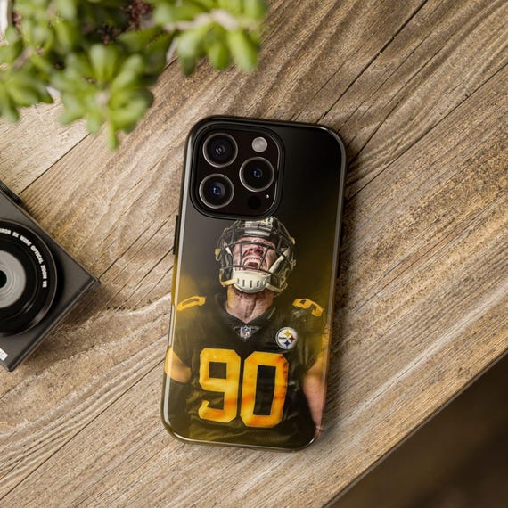 TJ Watt Steelers NFL Custom Football Phone Case iPhone Fit for iPhone 16, 16 Pro, iPhone 16 Pro Max, iPhone 15, iPhone 13, Iphone 12