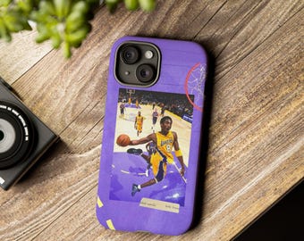 Kobe Bryant Custom NBA Basketball Phone Case Fit for iPhone 16, 16 Pro Max, iPhone 16 Pro, iPhone 15, iPhone 14 Pro, iPhone 13, Galaxy S23+