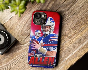 Josh Allen Custom Football Phone Case Fit for iPhone 16, 16 Pro Max, iPhone 15 Pro, iPhone 14, iPhone 13, iPhone 12 Pro, Galaxy S23 Ultra