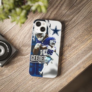 Ceedee Lamb Custom Cowboys NFL Football Phone Case iPhone Fit for 14 Pro Max, iPhone 14 Pro, iPhone 13, iPhone 12 Pro, iPhone 11, Galaxy S23
