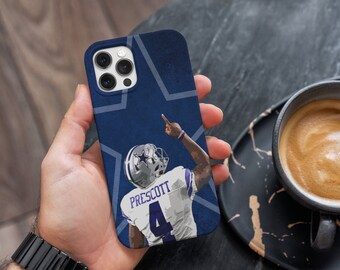 Dak Prescott Custom Cowboys NFL Football Phone Case iPhone Fit for 14 Pro Max, iPhone 14 Pro, iPhone 13, iPhone 12 Pro, iPhone 11, Iphone X