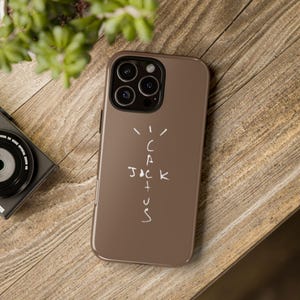 CACTUS JACK Travis Scott Brown Custodia personalizzata per iPhone 16, 16 Pro Max, iPhone 16 Pro, iPhone 15, iPhone 15 Pro, iPhone 14, Samsung