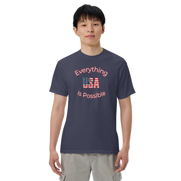 USA Everything Is Possible - t-shirt. Daily wear, any occasion. BBQs, Golf, Hiking and Biking.