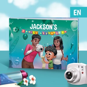 Custom Personalized Stories Book for mom, dad and one kid - Family Adventures - Perfect Personalized Hardcover Story Book as a gift idea