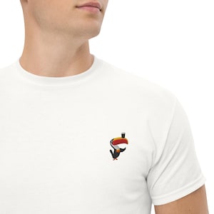 Toucan Stickerei Unisex Baumwoll T-Shirt