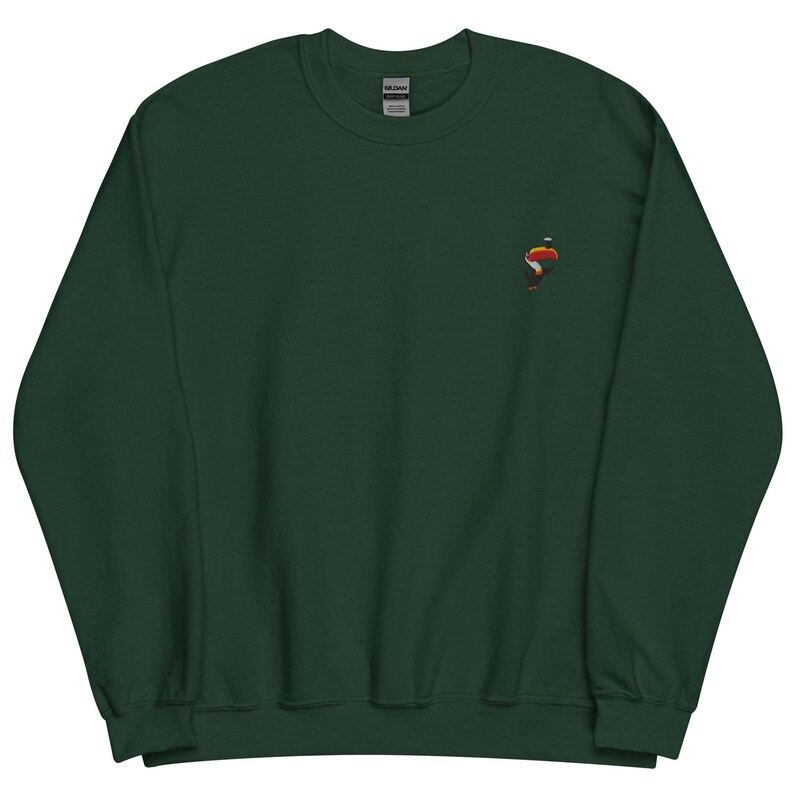 Pull unisexe brodé Toucan Stout. Sweat-shirt brodé « Belle journée pour une bière Guinness » à la vitamine G. Forest Green
