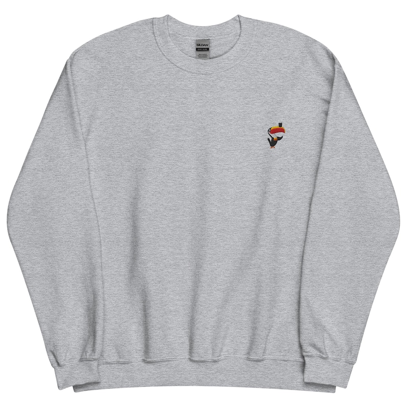 Pull unisexe brodé Toucan Stout. Sweat-shirt brodé « Belle journée pour une bière Guinness » à la vitamine G. Sport Grey