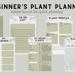 Beginner&#39;s Gardening Planner, Canva Template, Plant Planner,  Printable Garden Planner, Garden Planner, A4, Gardening Organiser, Canva