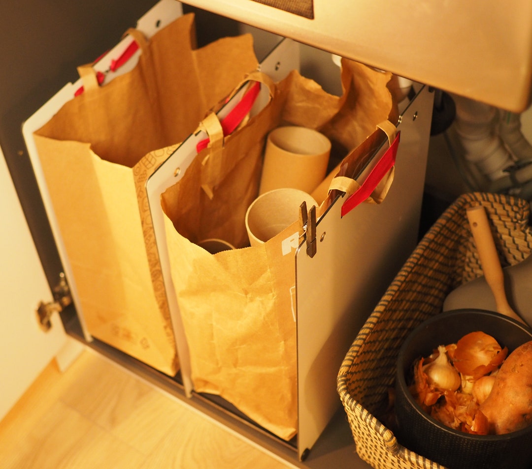 Eco Friendly Paper Bag Holder. Durable Design, Multiple Sizes, Waste