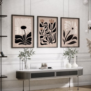 Beige Matisse Print, Henri Matisse Print Set of 3, Matisse Botanical Prints, Matisse 3 Piece, Gallery Wall Art, Matisse Print, Wall Art