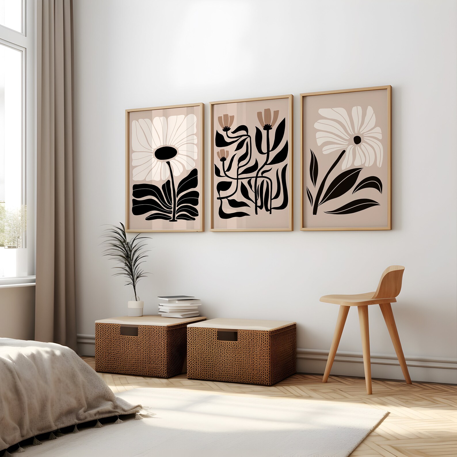 Set of 3 Blue and Beige Henri Matisse Prints main image 1