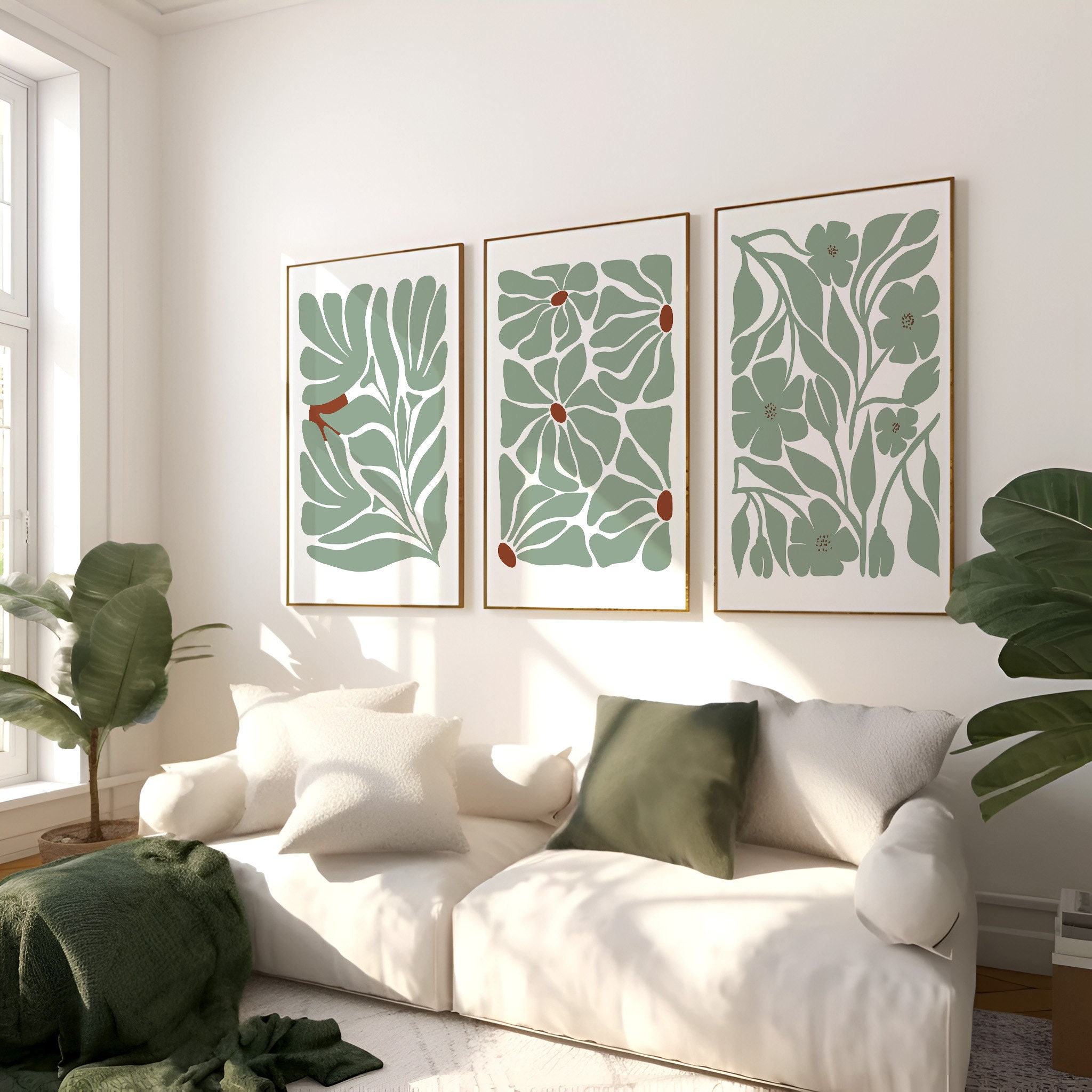 Sage Green Botanical Wall Art Set, Abstract Botanical, Organic — free download