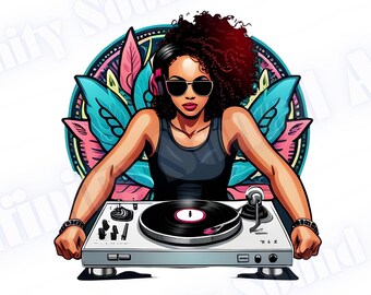 Female DJ T-Shirt Design | Urban Music Shirt (Digital Download)