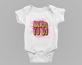 Baby Girl gift | Funny Baby shower | Newborn gift | Baby clothing | Instant download | Modern Kid clothes | DJ Girl | Cool DJ Toddler png