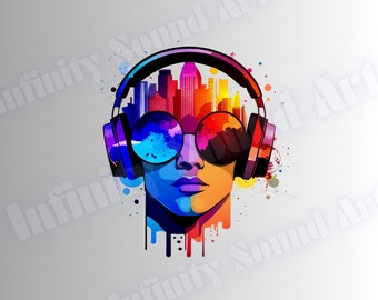 Womens T-Shirt  | sunset shirt | DJ Shirt | Digital T-Shirt design | Summer shirt | urban art | instant download | sunset art | summer tee